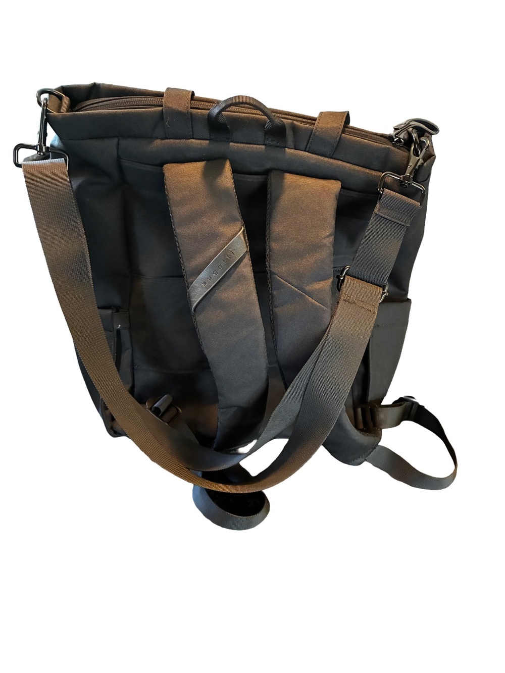 Bugatti Madison Convertible Backpack Tote RFID Laptop Travel Bag Black Arbonne - Picture 7 of 7